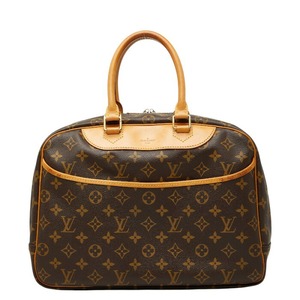 ルイ ヴィトン モノグラム ドーヴィル ハンドバッグ M47270 ブラウン PVC レザー レディース LOUIS VUITTON 【中古】