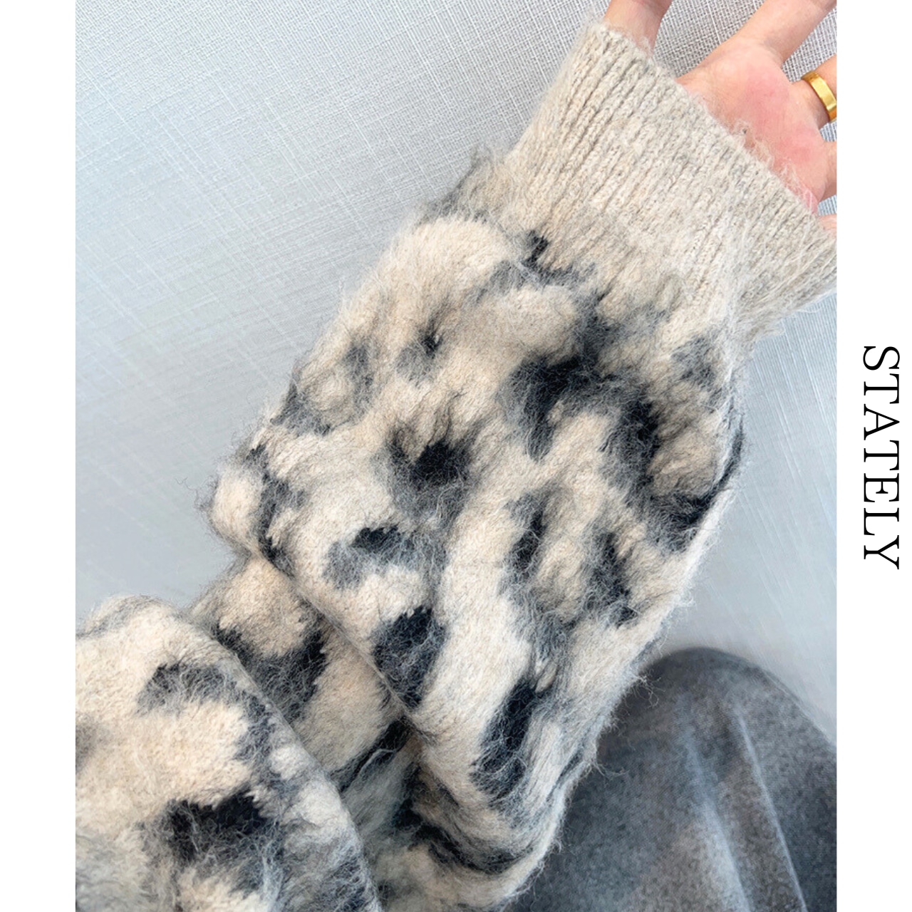 Leopard Jacquard Knit Cardigan_T20・画像10