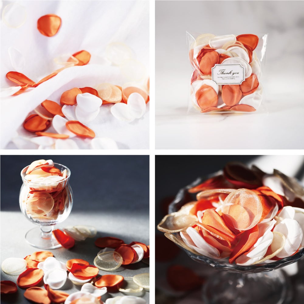 選べる6色！ オーガンジー＆サテン フラワーシャワー 約12g 約90～100