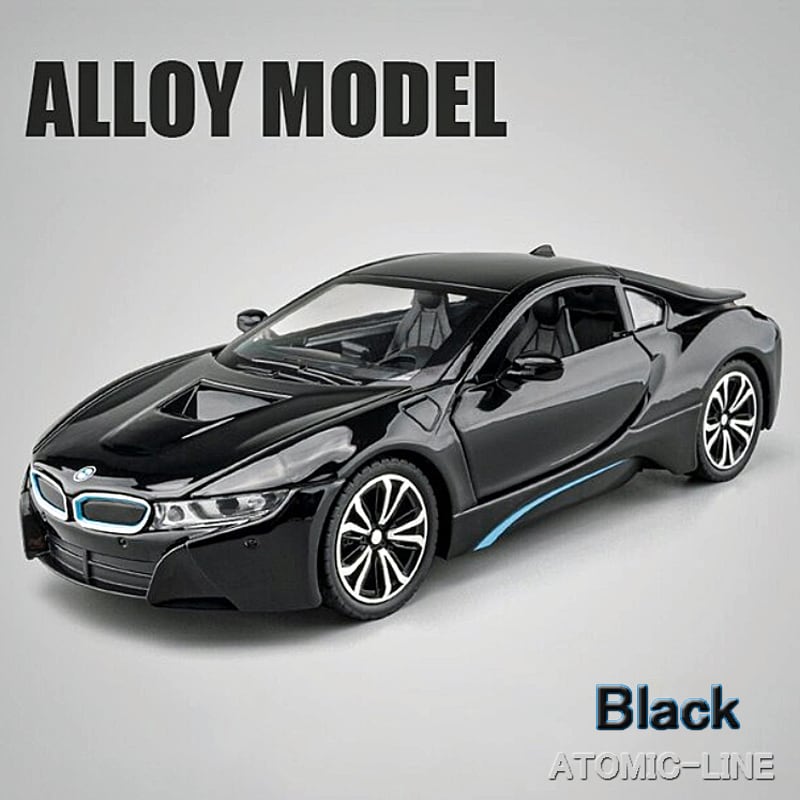 BMW i8 1/24 ミニカー 全2色 ライト点灯 エンジンサウンド 合金モデル