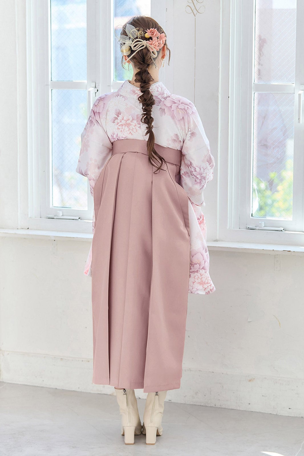 袴4点SET春のはんなり花乙女（くすみピンク）11MPK | ANDESIR