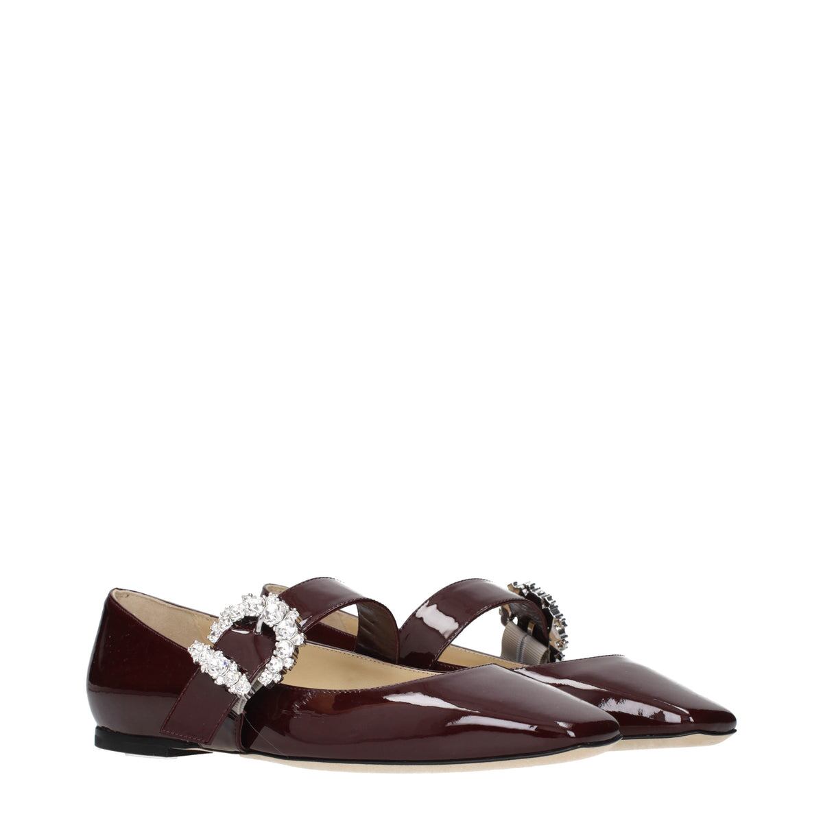 JIMMY CHOO ジミーチュウ レディース バレエシューズ パテントレザー レッド