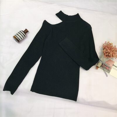 ワンショルニット トップス ニットソー セーター 袖あり 長袖