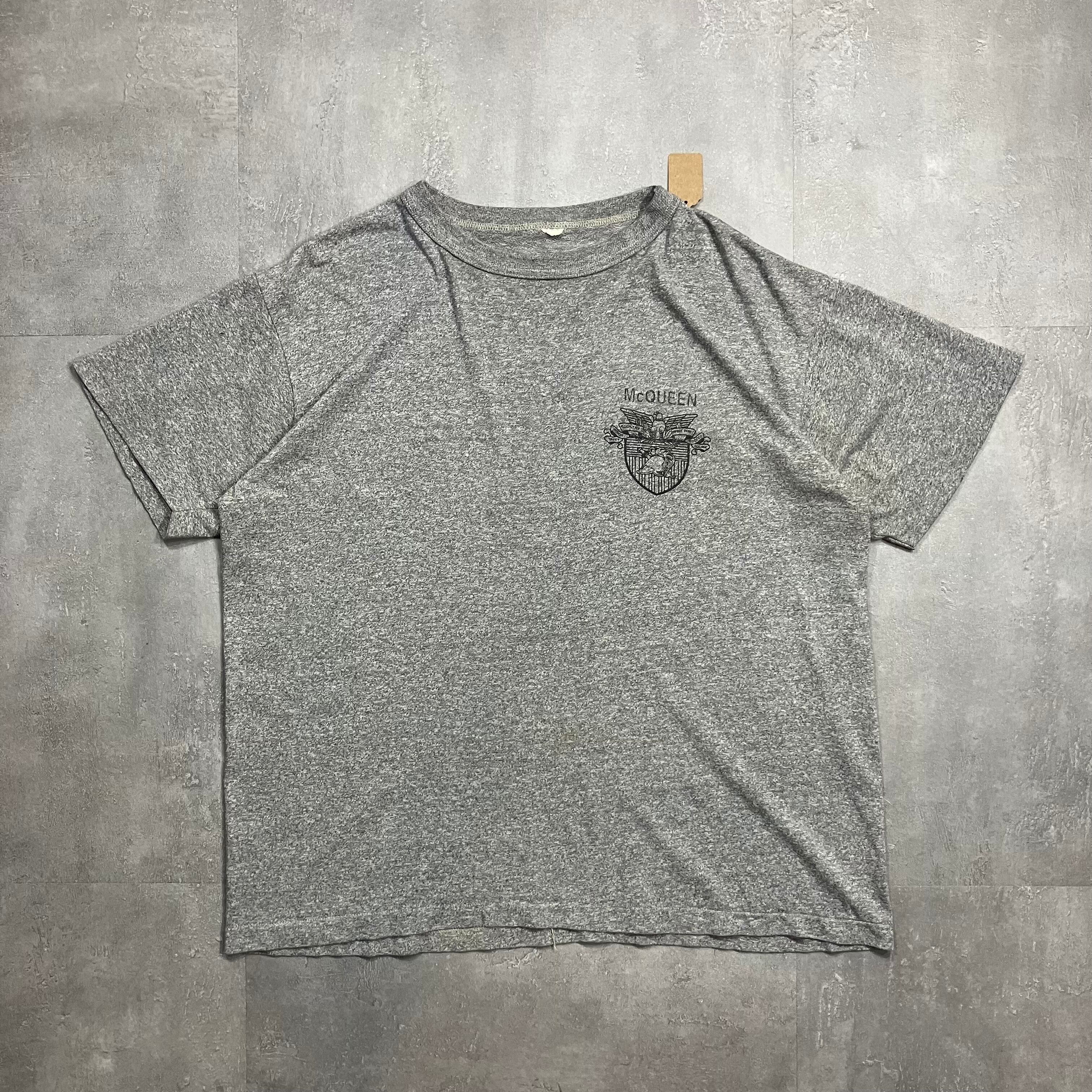 《L size》McQUEEN WEST POINT 80s プリントTシャツ シングルステッチ グレー No.3797
