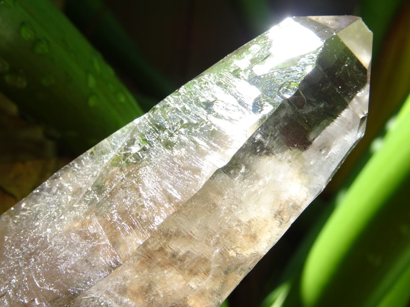 山水 】 モンド・クォーツ（タンザニアマスター）withカルサイト、蝕像