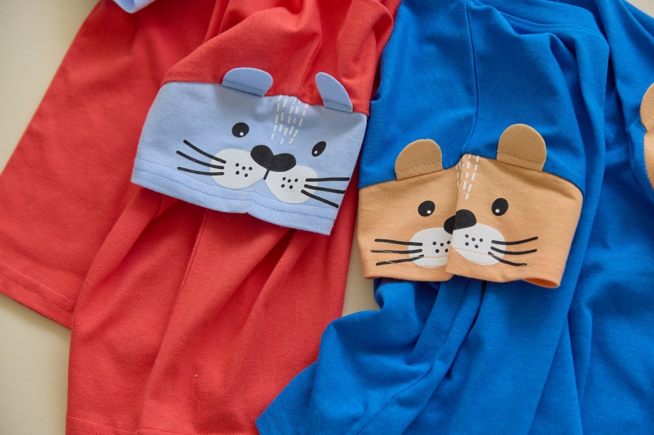 [Orangemom] Color Block Bear T-shirt / [오렌지맘] 배색곰티셔츠