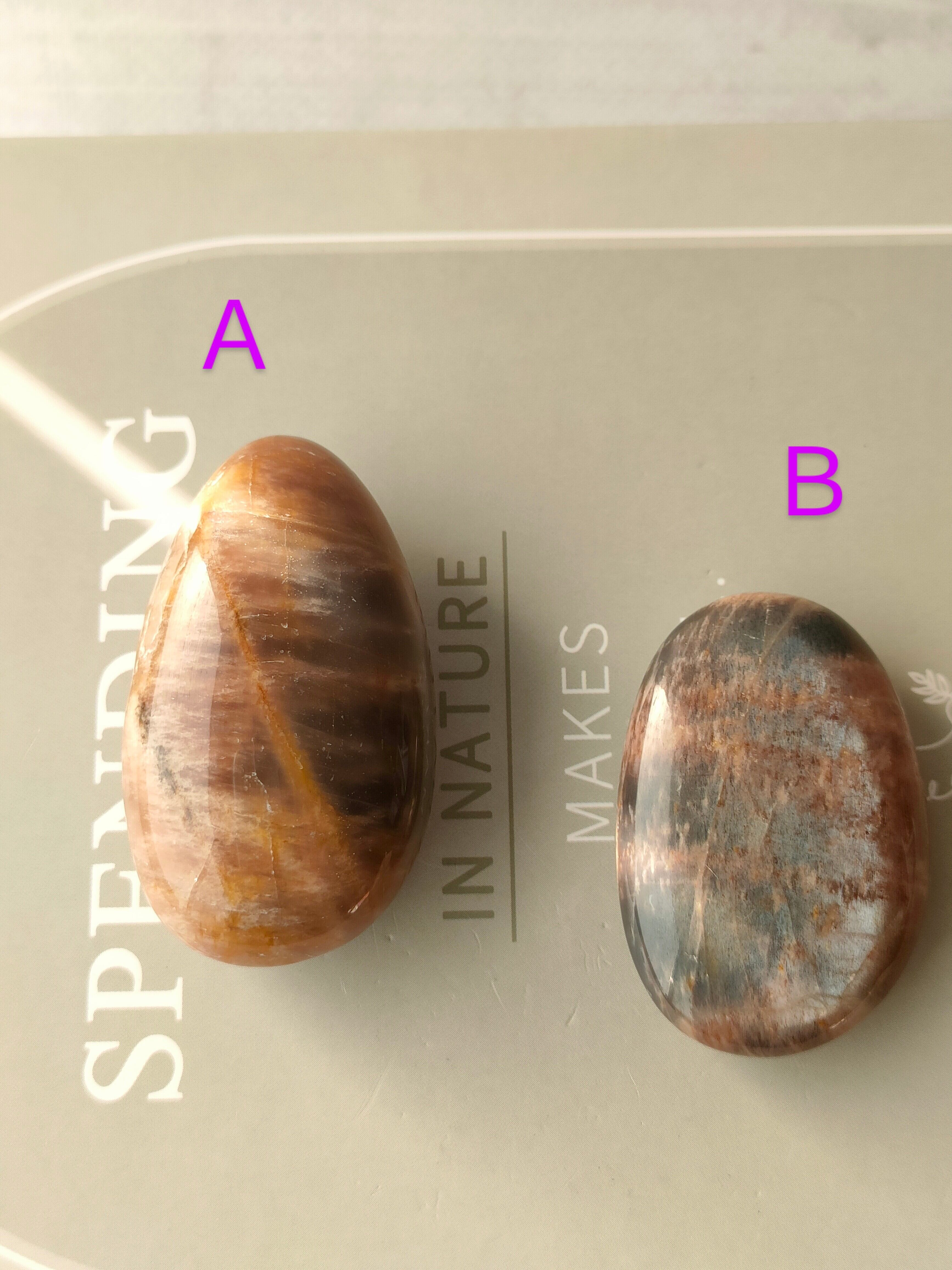 ブラックサンムーンストーン タンブル