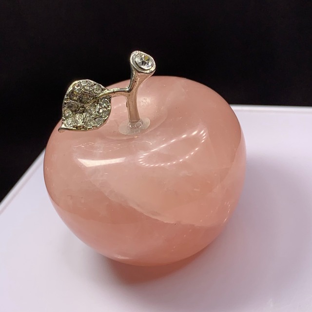 13.とっても可愛い♪ローズクォーツりんごさん♪