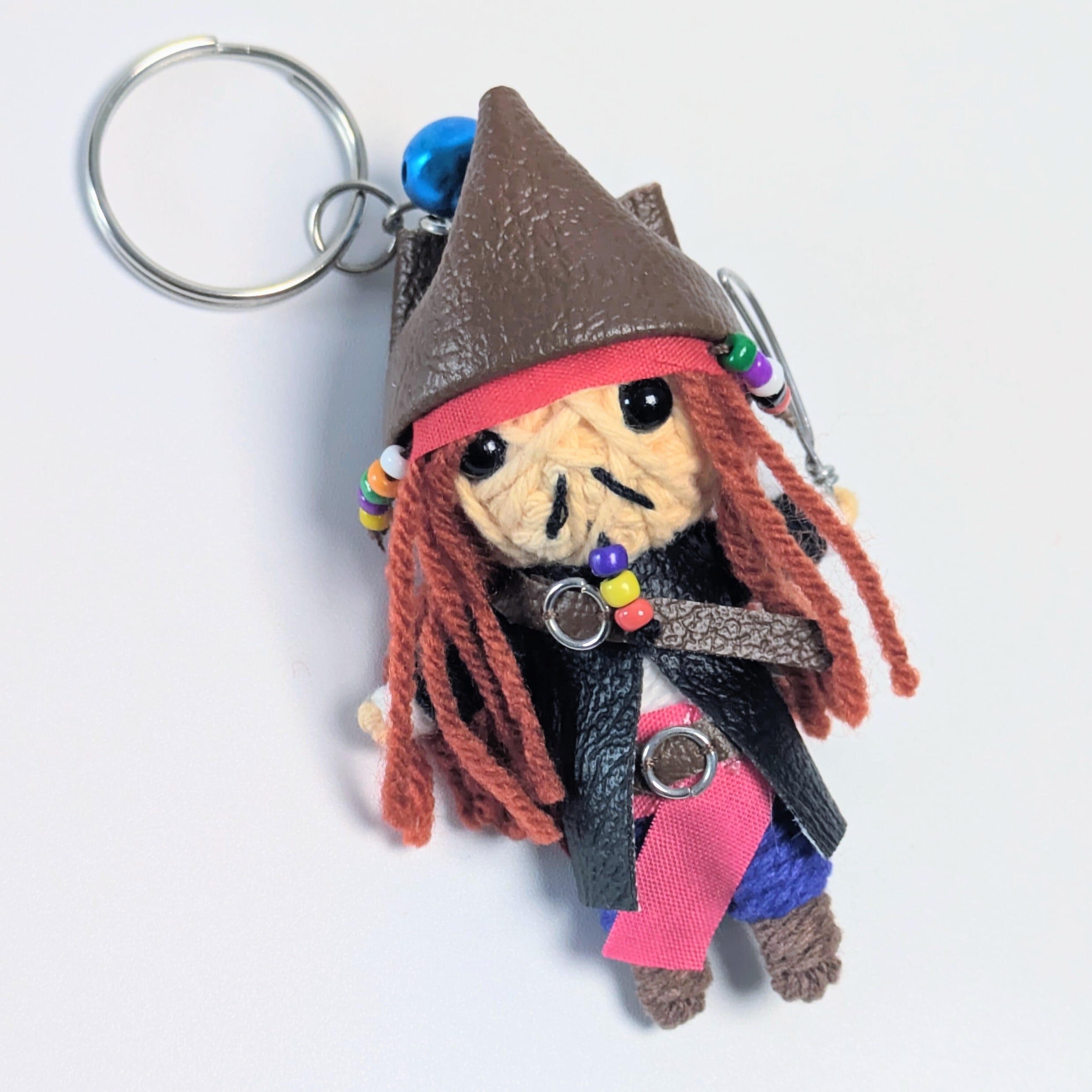 【 Jack Sparrow ( ジャックスパロウ ) パイレーツオブカリビアン 】 Voodoo doll KeyHolder / ブードゥー人形 / 身代わり人形 /お守り人形 〚アメリカン雑貨 アメトイ〛