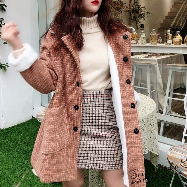 新作 売れ筋 冬 コート ジャケット ミディアム丈 チェック キレイめ