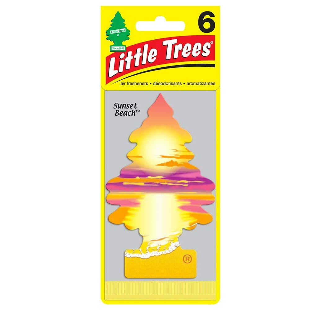 リトルツリー エアフレッシュナー お得な6枚組 サンセット ビーチ( Little Trees Air Fresheners 6pac Sunset Beach ) 芳香剤 車 部屋 吊り下げ エアーフレッシュナー カーフレッシュナー