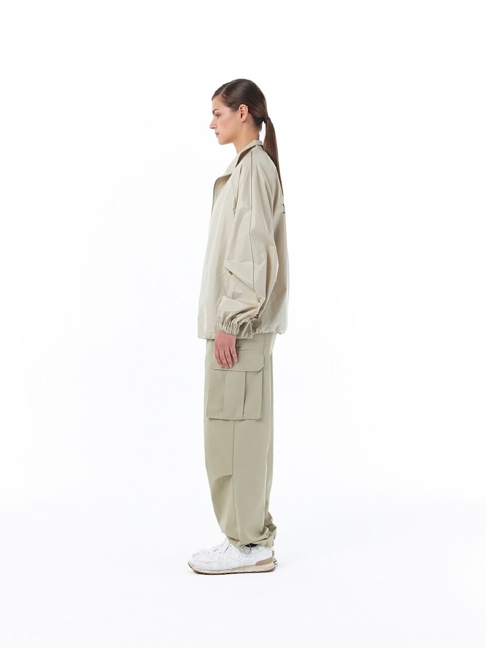 Matin Kim] MATIN KIM LOGO COATING JUMPER IN BEIGE 正規品 韓国