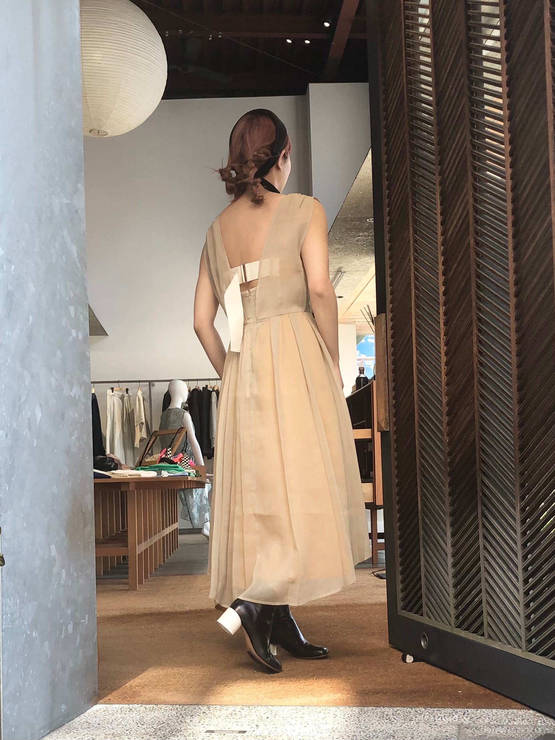 leinwande ラインヴァンド　Belted Pleats Dress