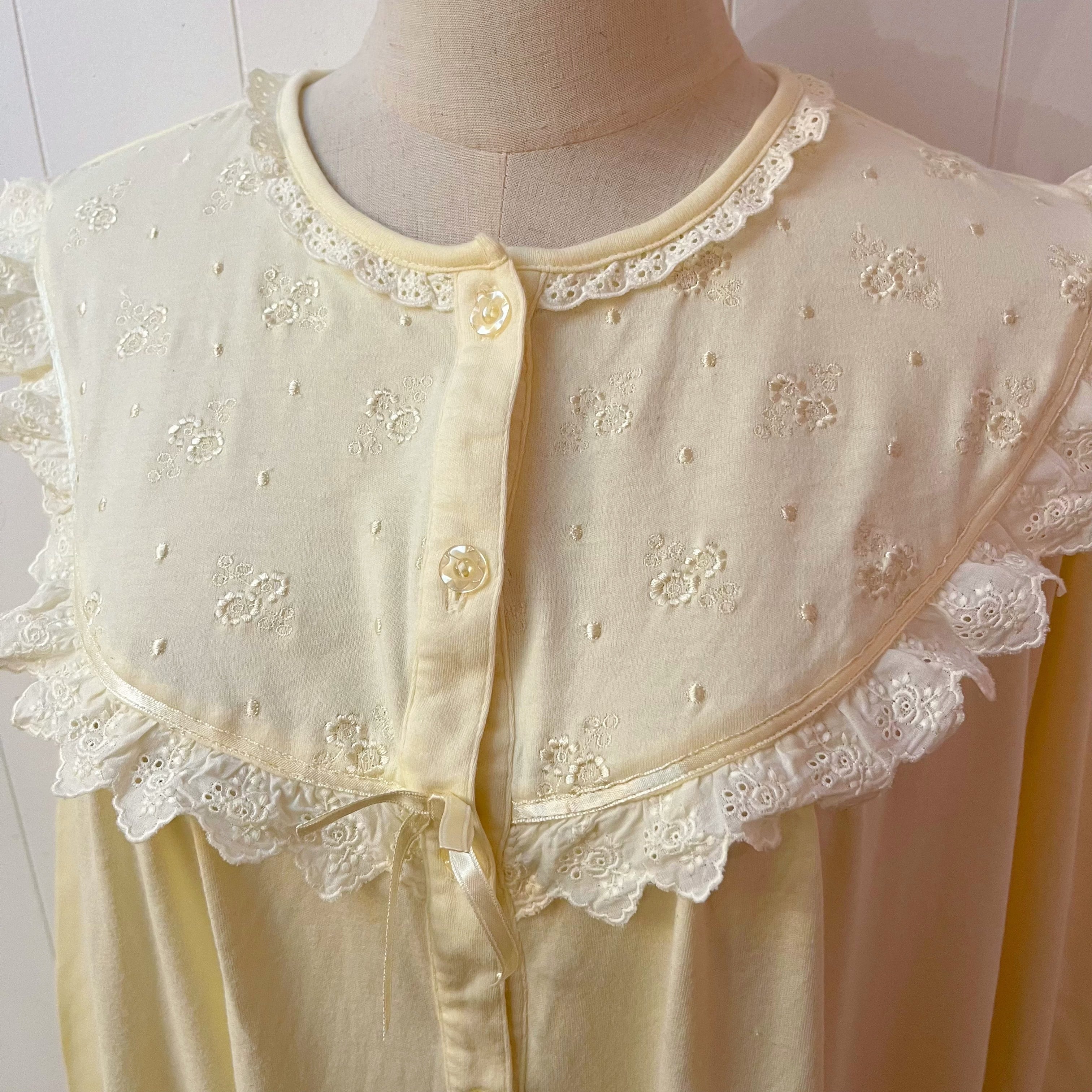 yellow cotton neglige one-piece