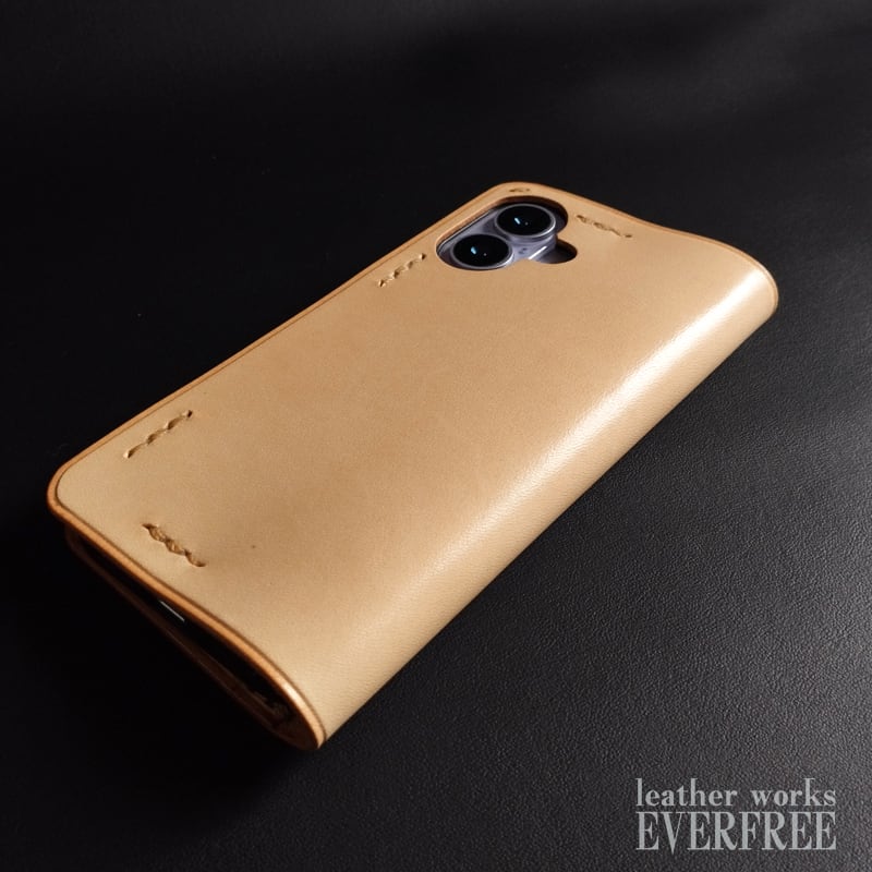 iPhone 18/Air/17/16/15/14/13/12/シリーズ サドルレザー手帳型ケース