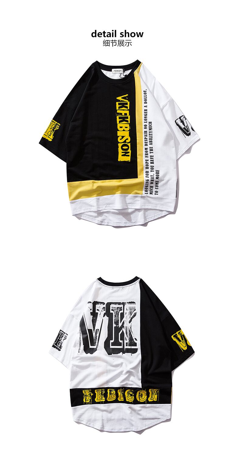 全2色 Tシャツ カットソー プリント カジュアル ストリート 