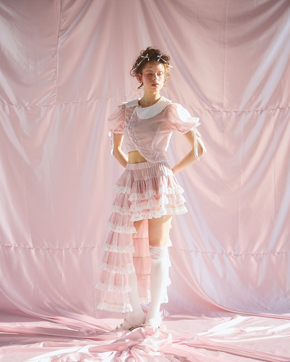 S/S アシンメトリーフリルスカート | lilLilly official webstore