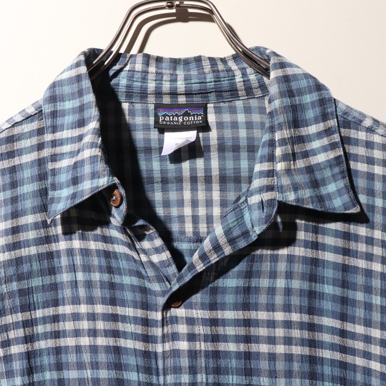 美品 M 05年 Patagonia A/C Yarn Dyed Shirt シャツ パタゴニア 青 