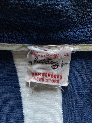 60's Bamberger's ストライプ パイル ビーチシャツ