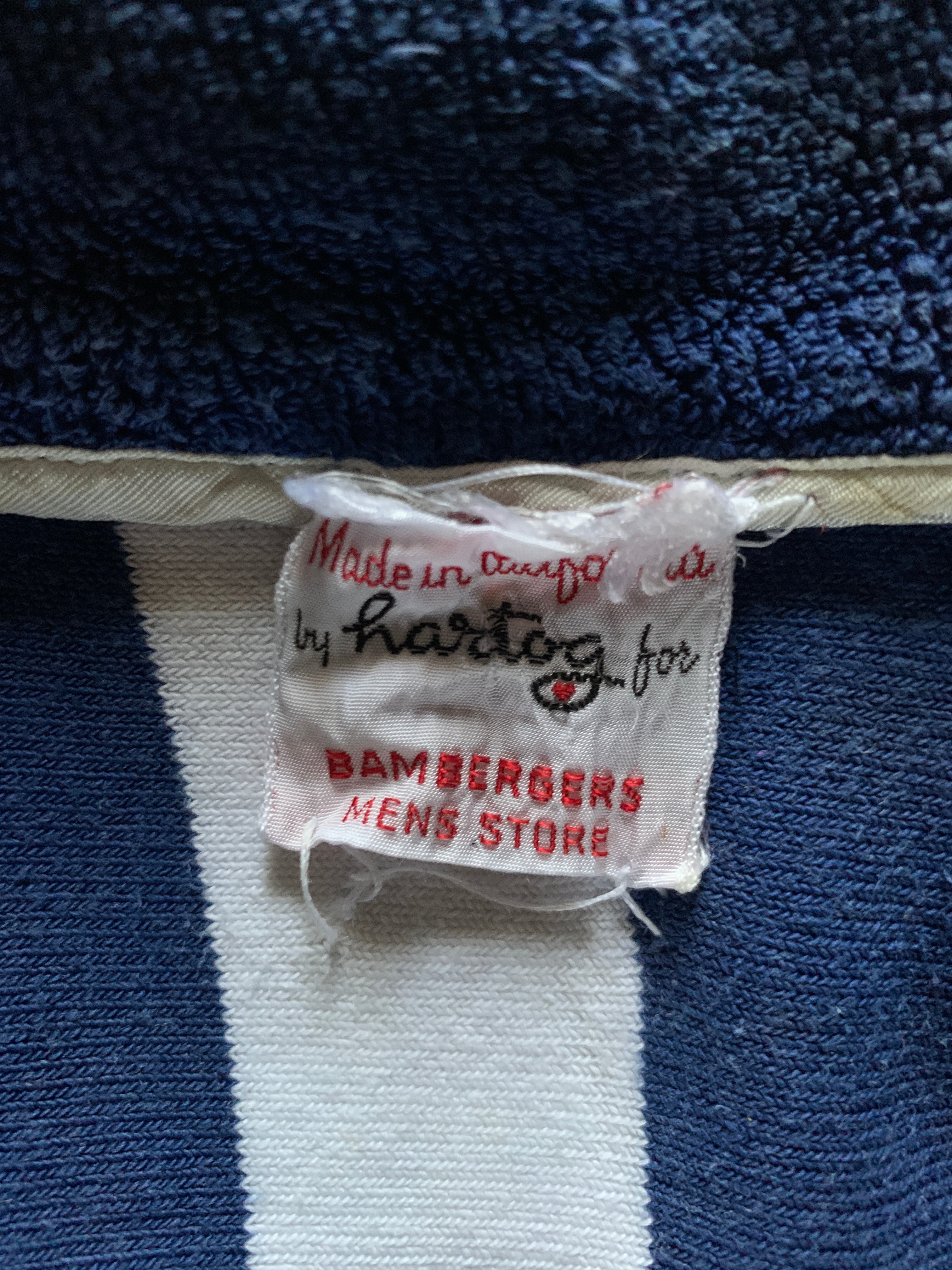 60's Bamberger's ストライプ パイル ビーチシャツ