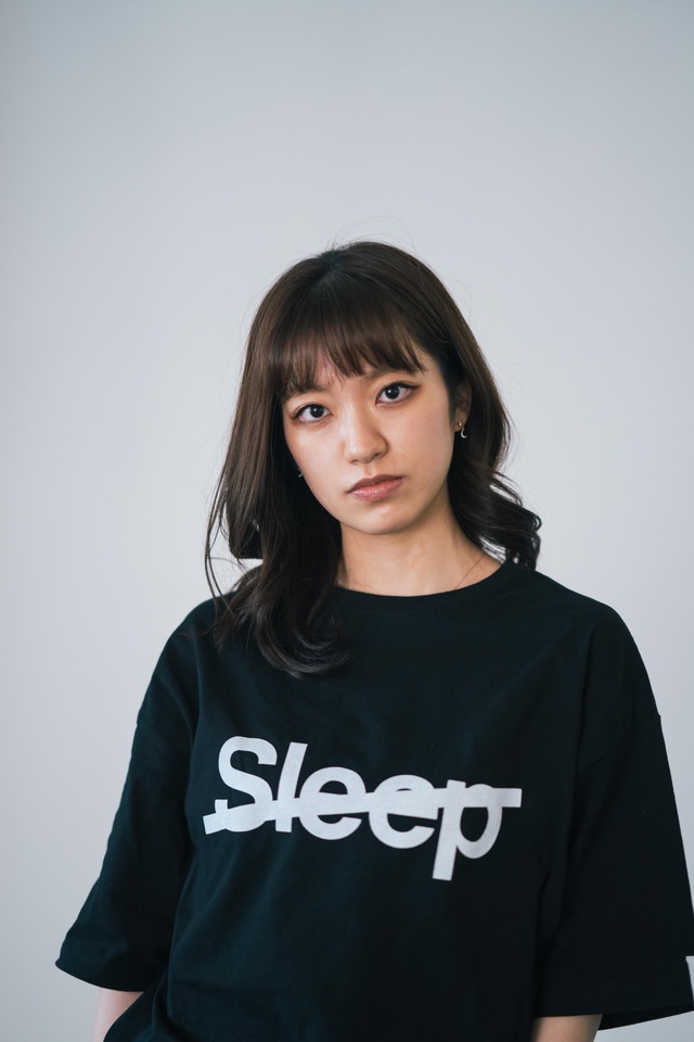 5月中旬発売予定【DON'T SLEEP(ドントスリープ)】 ヘビーウェイト ビックシルエットTシャツ／Sleep Slash（ブラック/ホワイト）