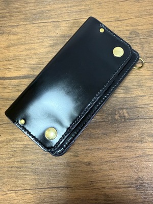 『受注製作』CK-172FAH 三層タイプ 国産コードバン×ホースバット コンビ トラッカーウォレット