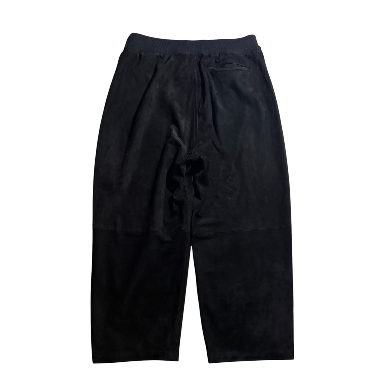 PORTER CLASSIC black suede wide pants