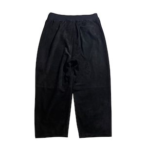 PORTER CLASSIC black suede wide pants