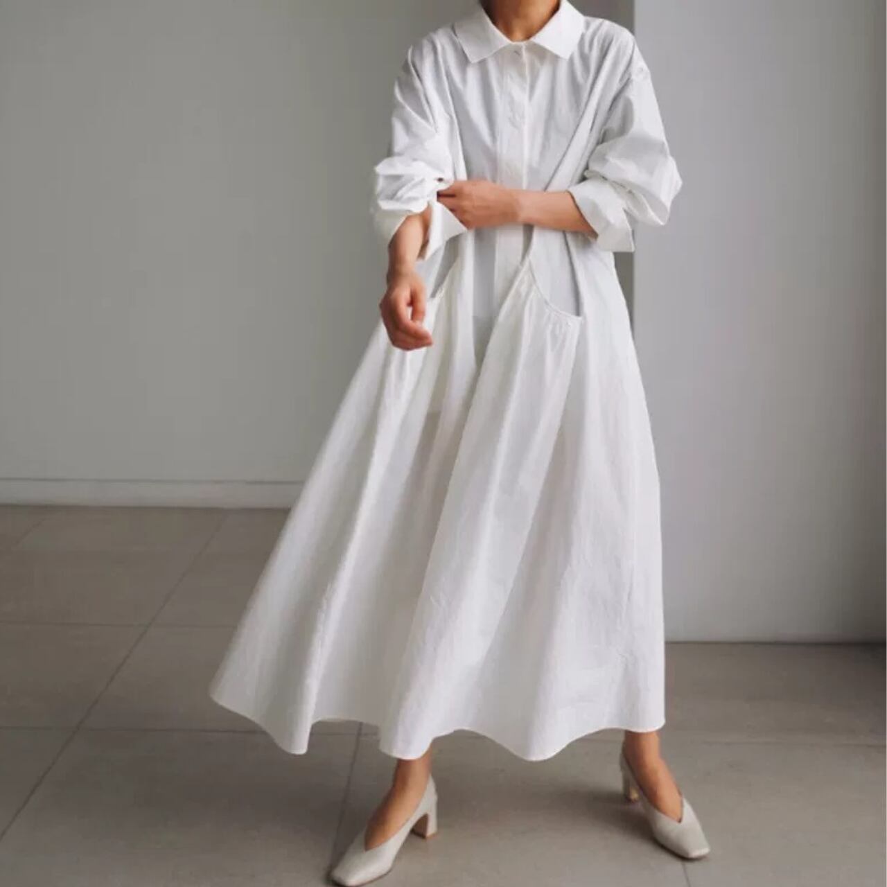 ボリューミーシャツワンピース 0429