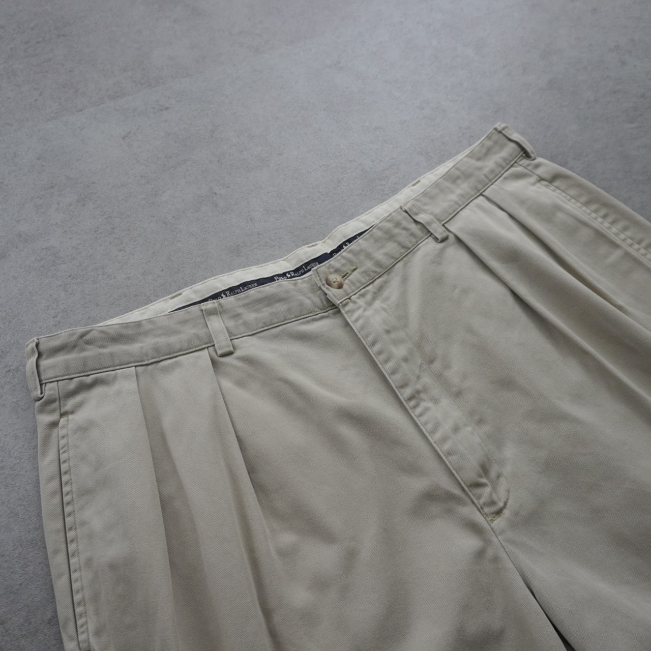 90s Polo by Ralph Lauren POLO CHINO "ANDREW SHORT" beige [W38] 古着 - 4