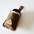 ポケッタブル ドロートート/ Pocketable Draw-Tote / ブラック×ベージュ & ブラウン ホルダー