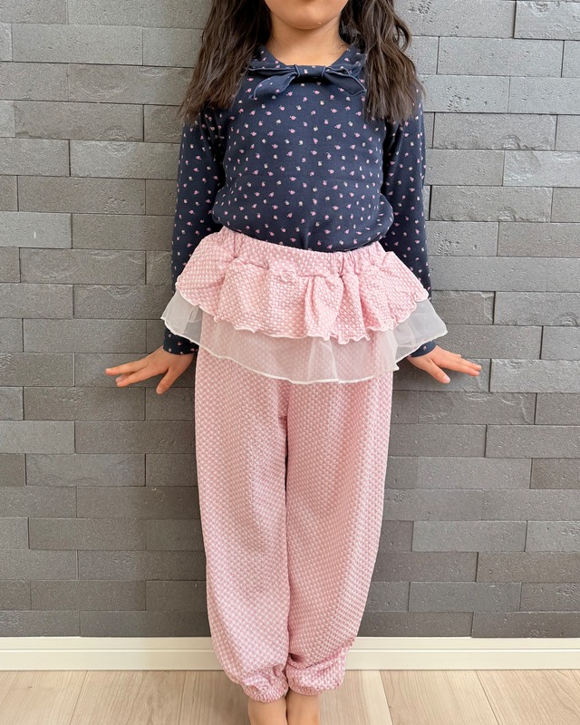 【即納】チェックフリルパンツ 《 85-115㎝ 》