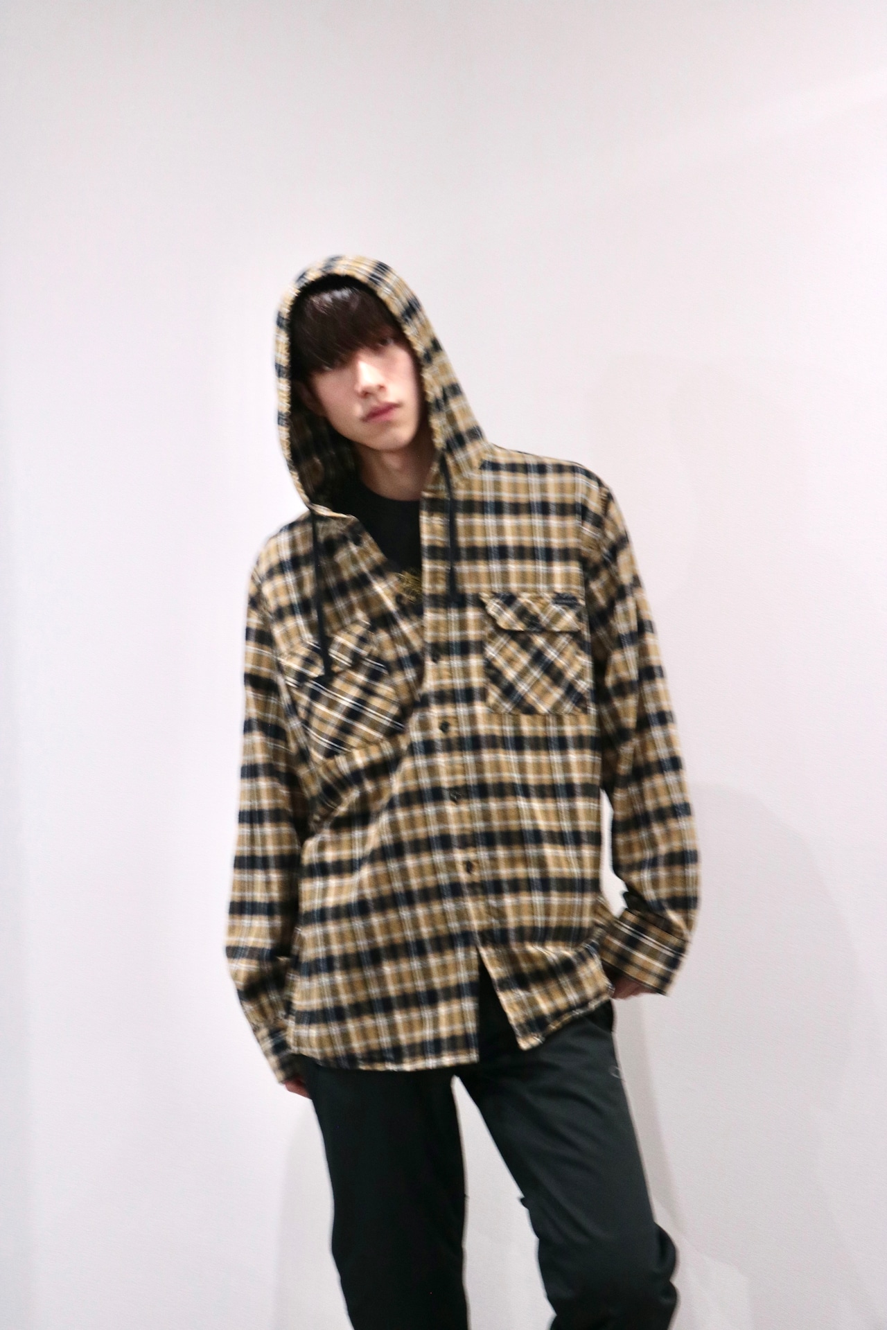 Oakley hooded check flannel shirt