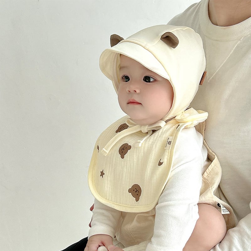 【GOODS】秋新作熊デザインボンネット