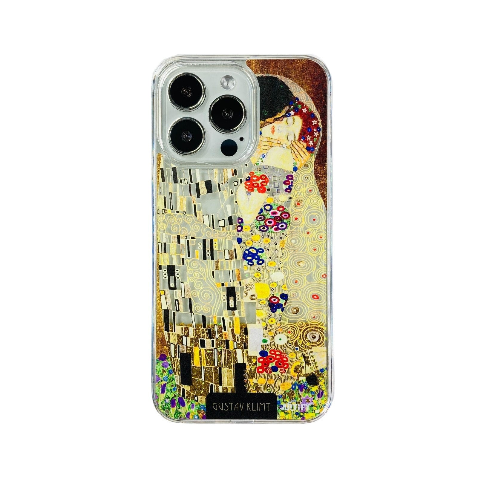 Artify Iphone 13 Pro グリッターケース クリムト キス ゴールド Aj Klimt World