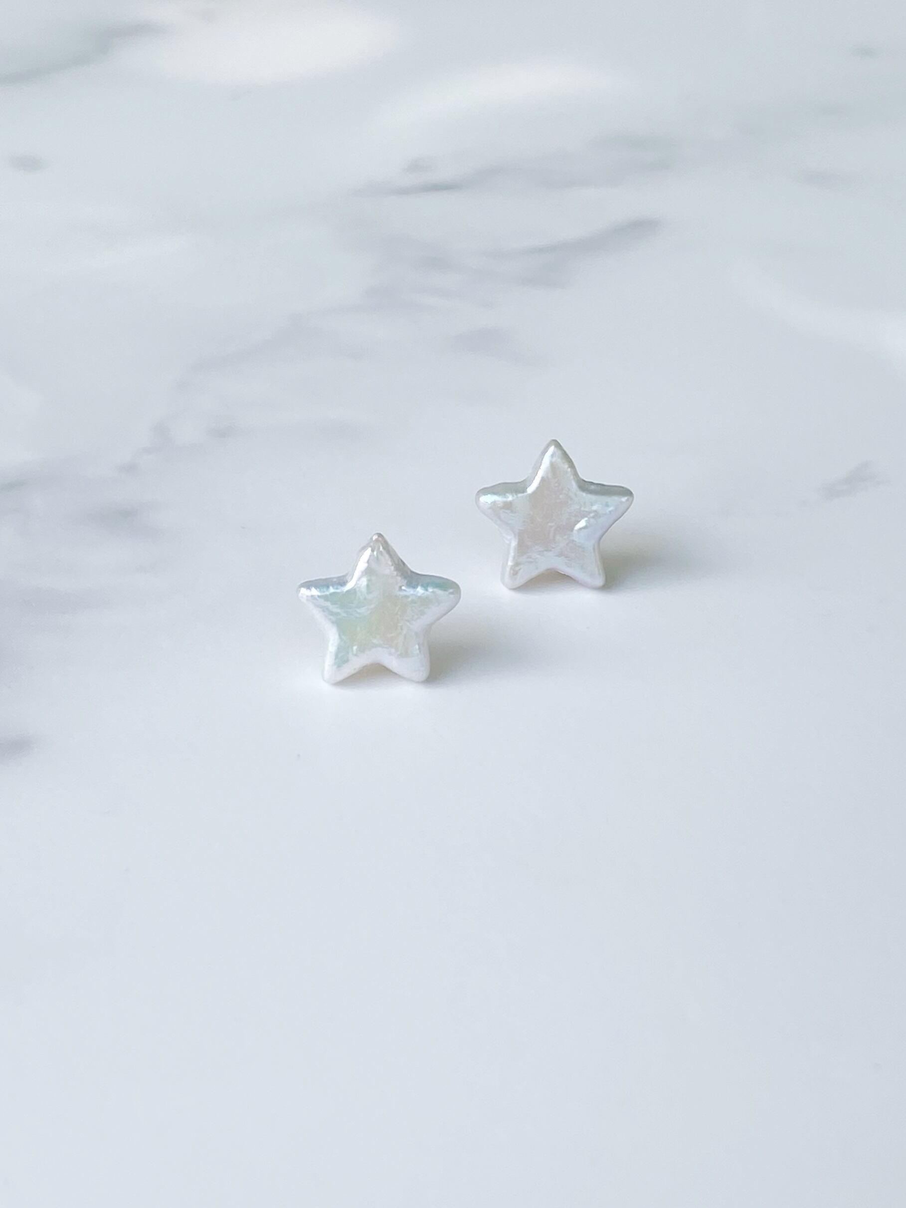 star pearl earrings