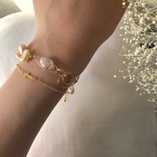 【全2色】クロスブレスレット［gold / silver］