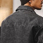 Corduroy Long Sleeve Shirt Button Front Patch Pocket Shirt ◇2color H0590