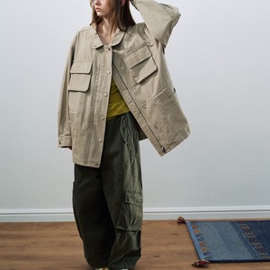 shirt color oversized jacket T4395