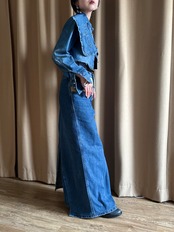 big collar remake denim jacket-5199-3
