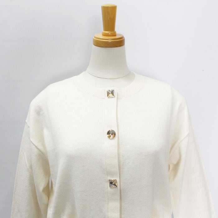 MARILYN MOON マリリンムーン cotton cashmere bijou cardigan 4254