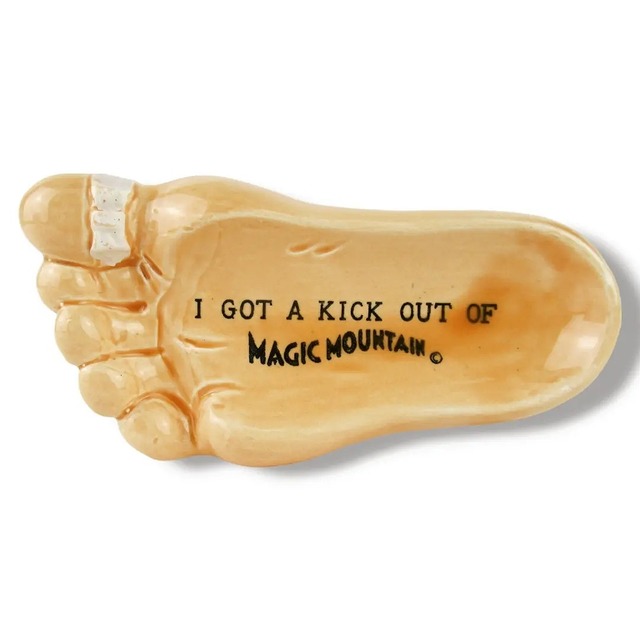 1970's Magic Mountain Souvenir Ceramic Foot Ashtray Fu Manchu Store