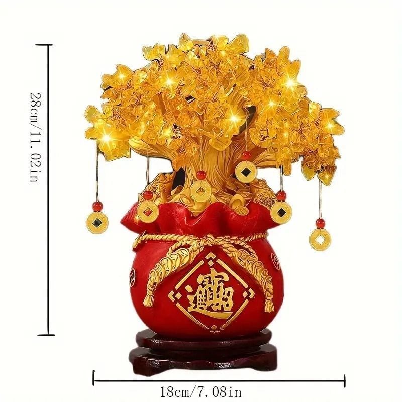 金のなる木 招財樹 黄水晶 天然石 パワーストーン 富 繁栄 商売繁盛