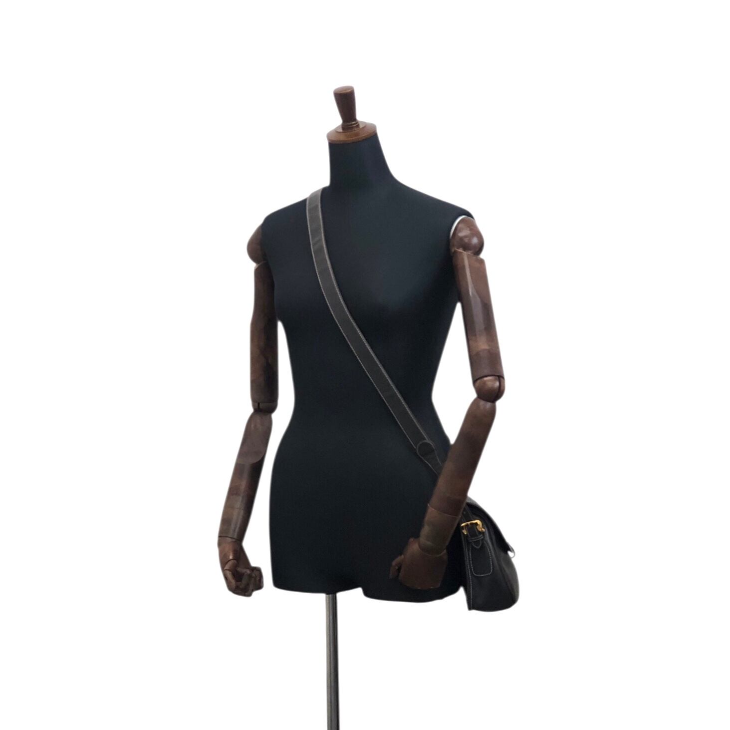 LOEWE ロエベ ショルダーバッグ ネイビー アナグラム型押し レザー