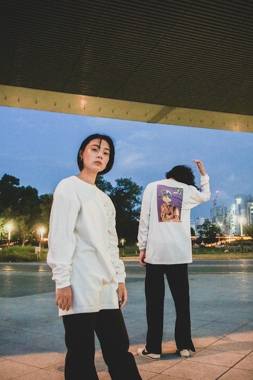 【受注生産】4.5TATAMI flower long sleeve WHITE