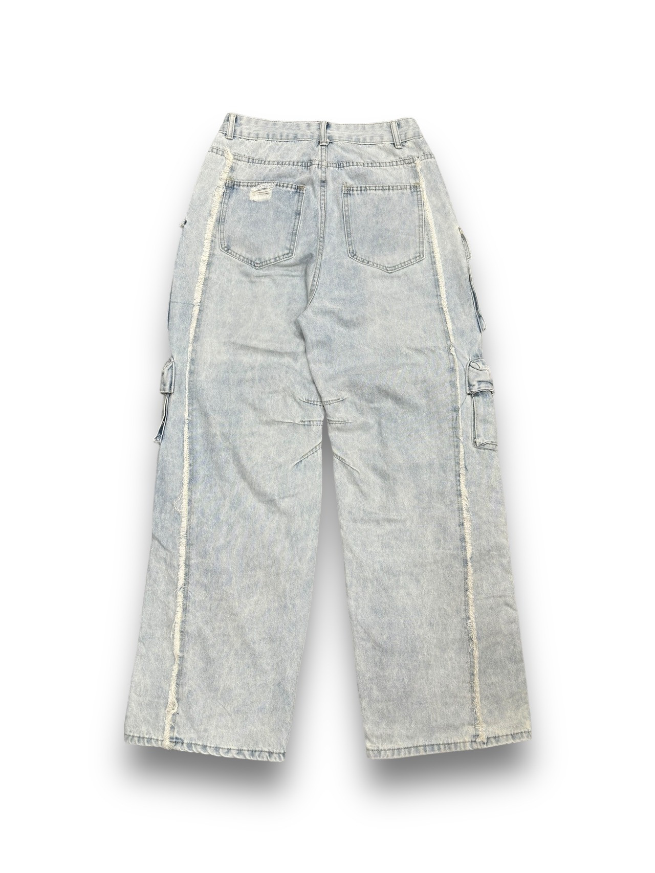 【PLANETSTUDIO】8pocket military wide denim pants（2colors)
