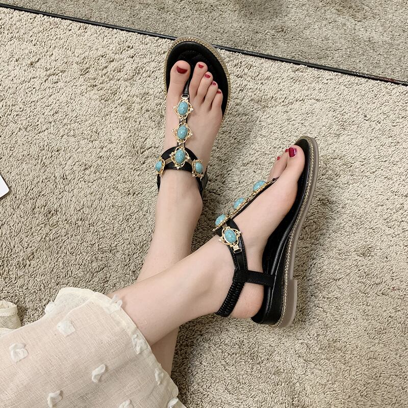 サンダルスプリングレッドパールミュールサマー 靴 シューズ 春物 夏物 真珠 部族の婦人靴6915215820