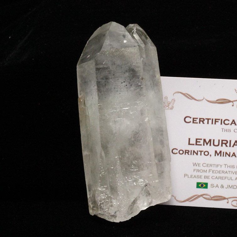 レムリアンシード 水晶 原石 ツインクリスタル ブラジル ミナスジェライス州 コリント産 証明書付属 一点物 271-608