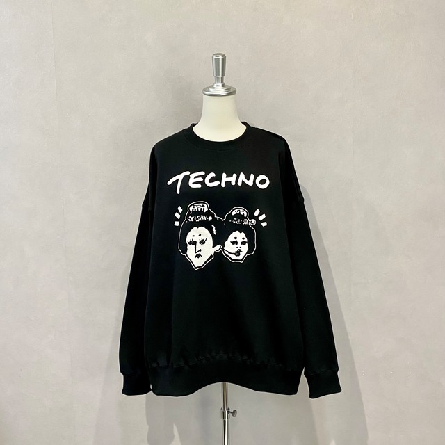「TECHNO」ビッグシルエットスウェット【Yuki Horimoto】
