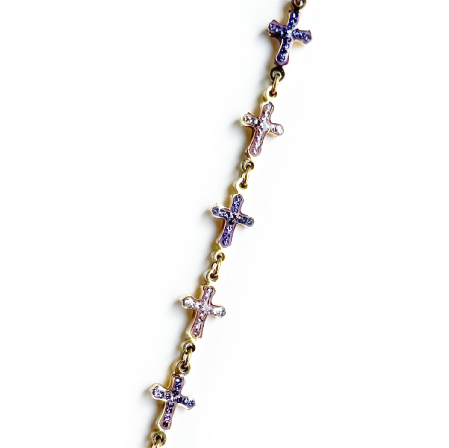 StarChain World / GOLD PURPLE CROSS BRACELET | HOLICK
